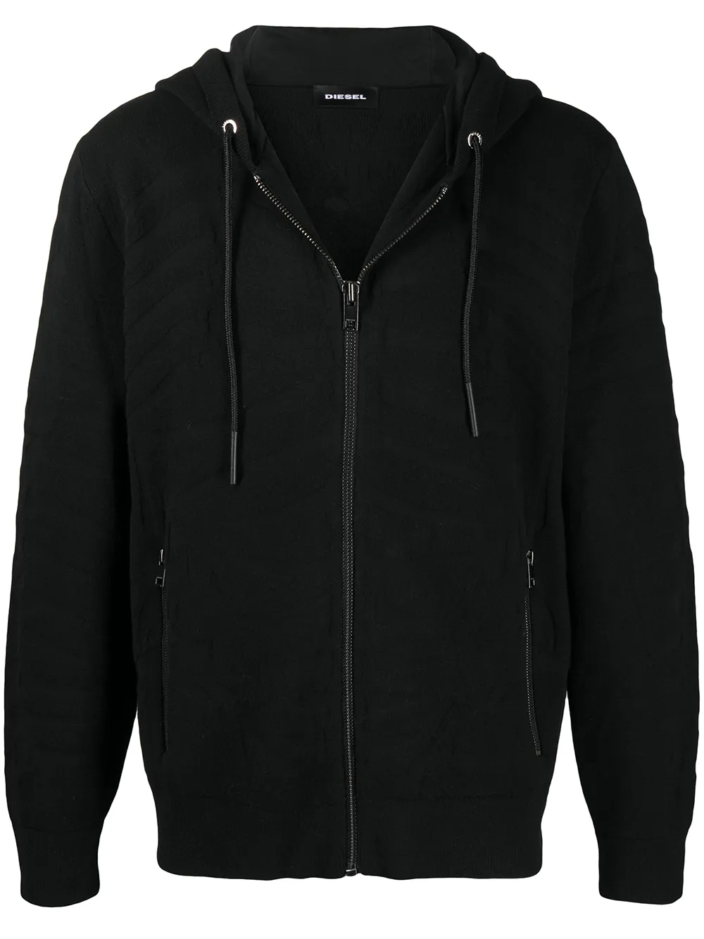 

Diesel K-Alaman fishbone jacquard hoodie - Black