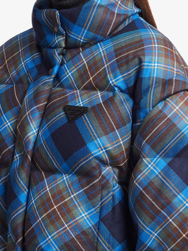 prada plaid coat