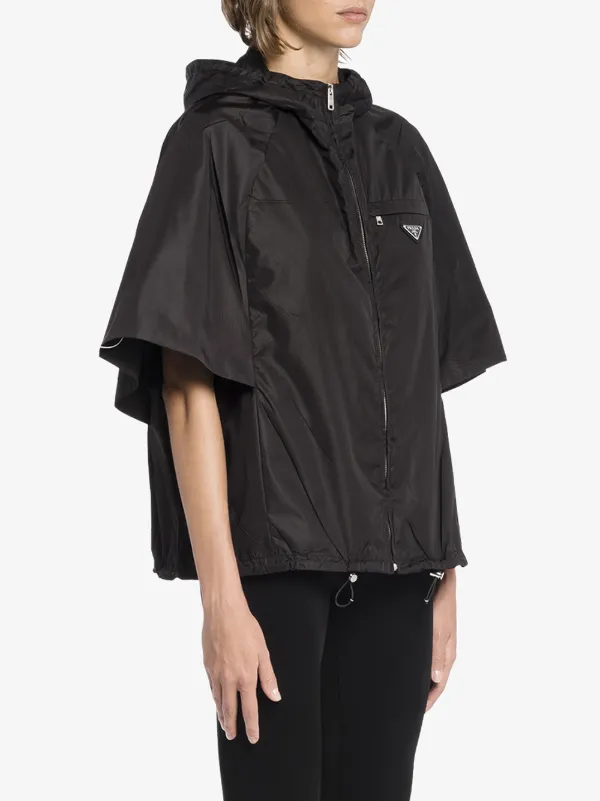 black logo-plaque short-sleeve jacket 