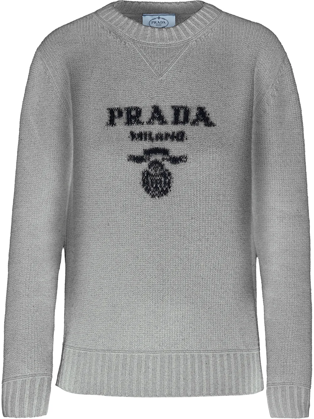 

Prada suéter con logo en intarsia - Gris