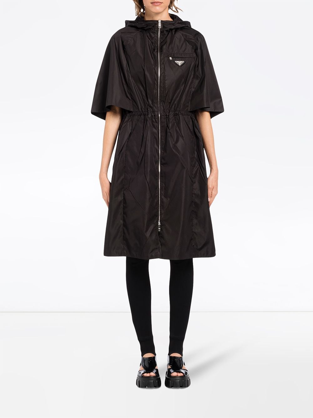 Prada Re-Nylon short-sleeved Raincoat - Farfetch