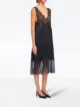Prada floral-lace panelled midi dress