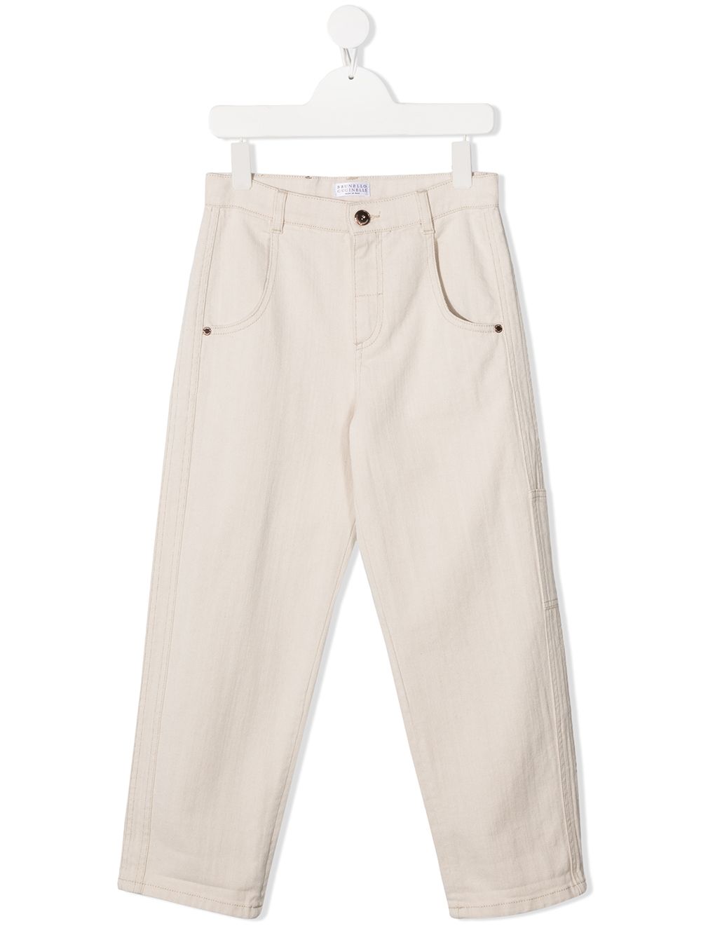 фото Brunello cucinelli kids прямые джинсы