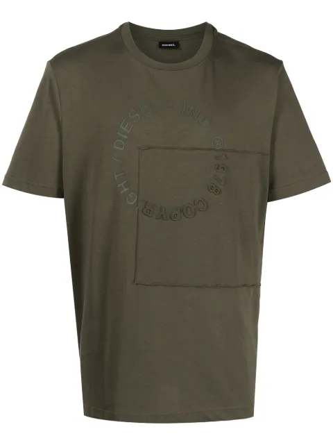 Diesel Copyright patchwork logo T-shirt