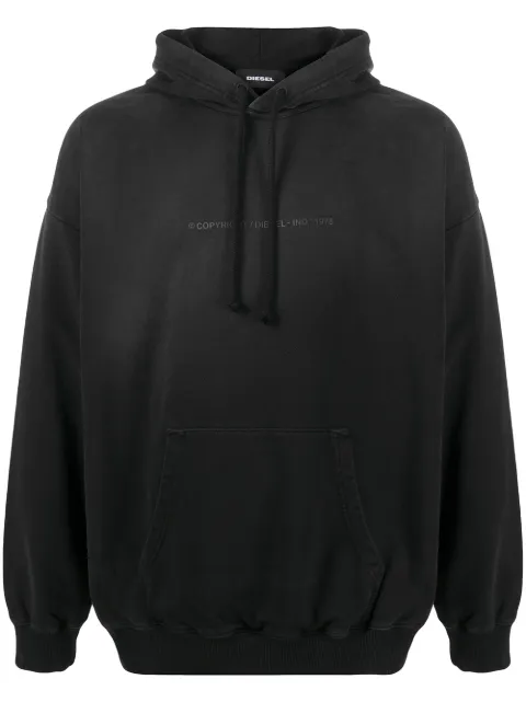 Diesel faded logo-print hoodie