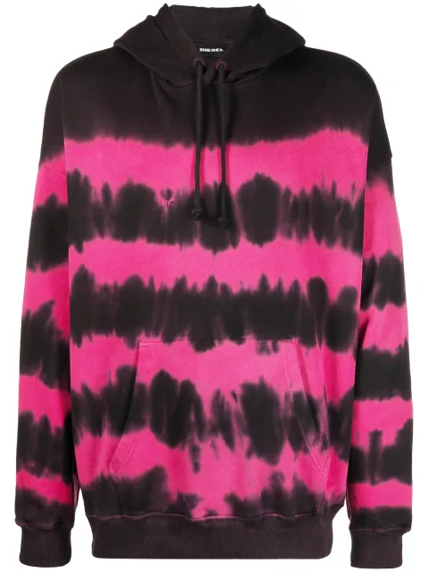 Diesel hoodie con estampado tie-dye