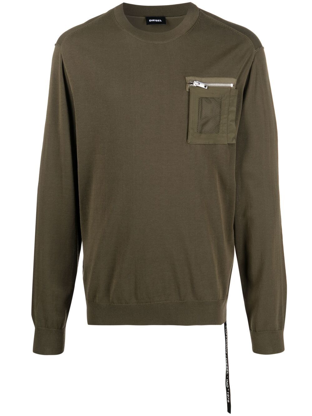 Diesel Jersey-knit Sweatshirt In Green