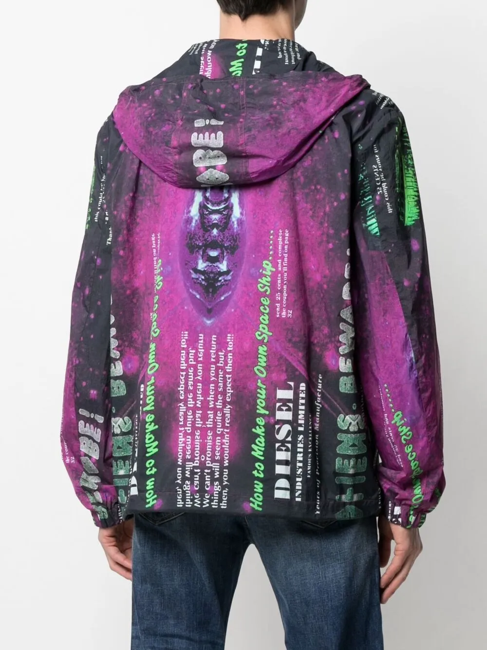 фото Diesel легкая куртка с графичным принтом