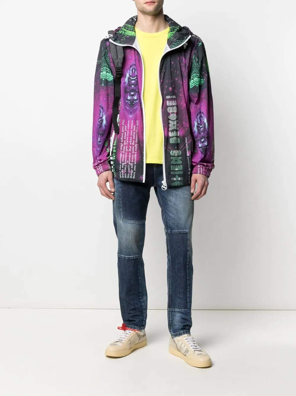 фото Diesel легкая куртка с графичным принтом