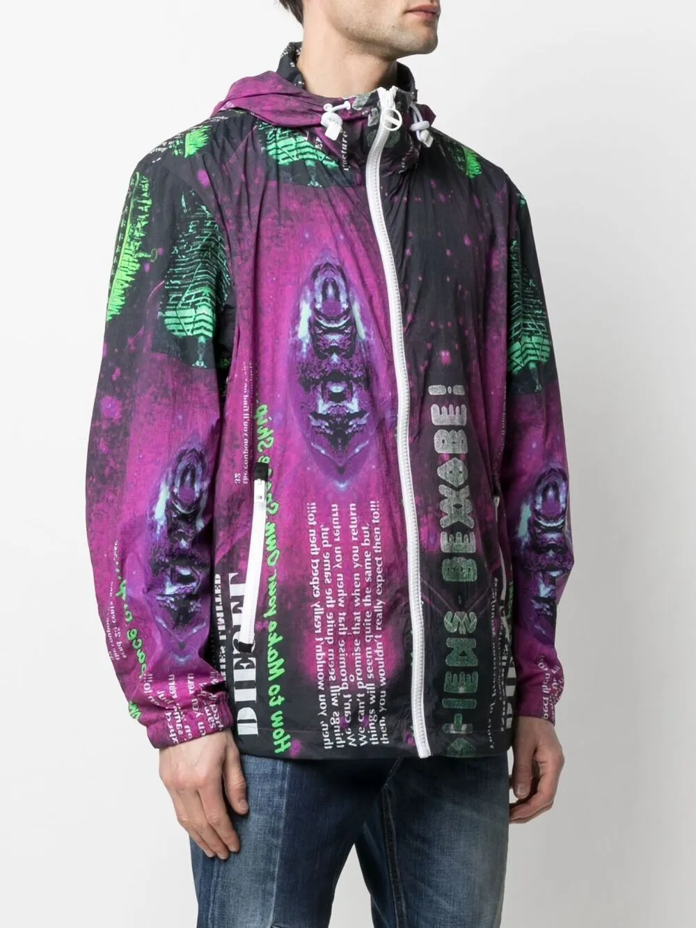 фото Diesel легкая куртка с графичным принтом