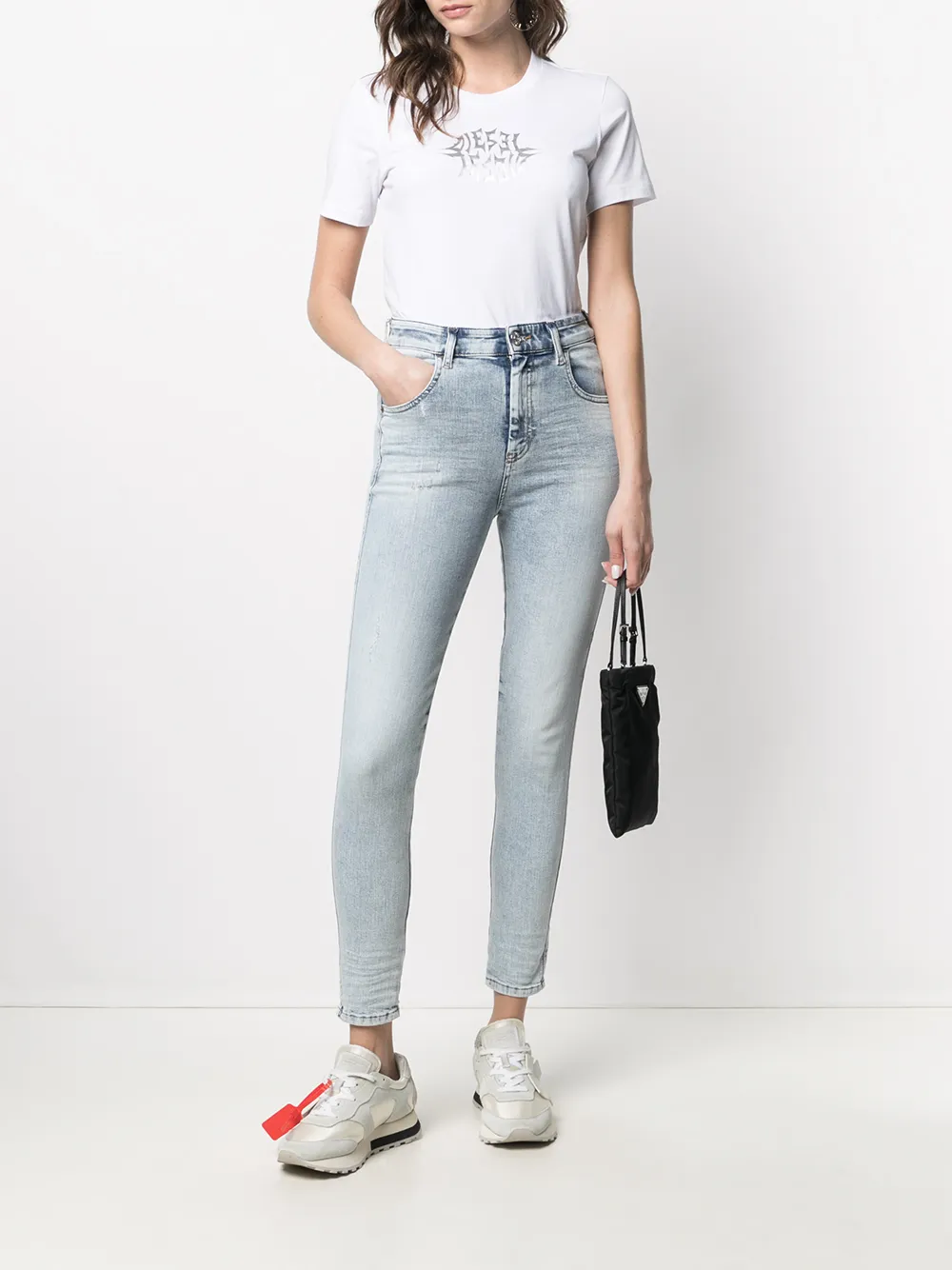 фото Diesel джинсы скинни slandy с завышенной талией