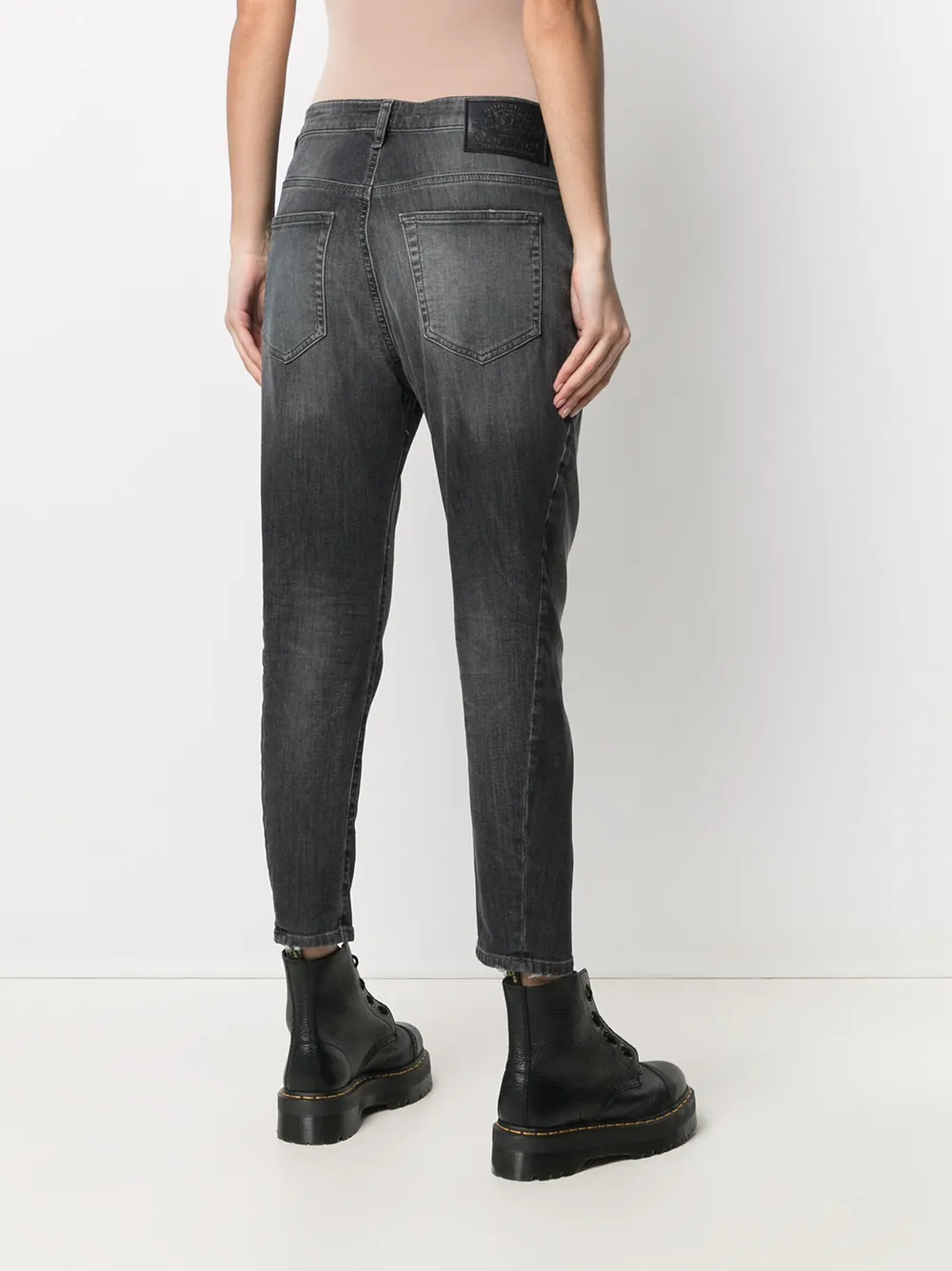 Diesel Cropped boyfriend jeans Grijs