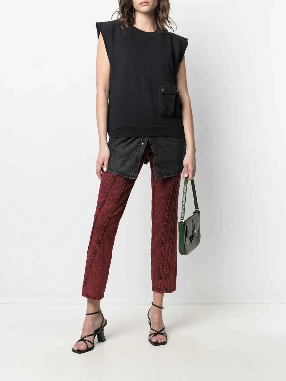 Diesel Slim-fit jeans Rood