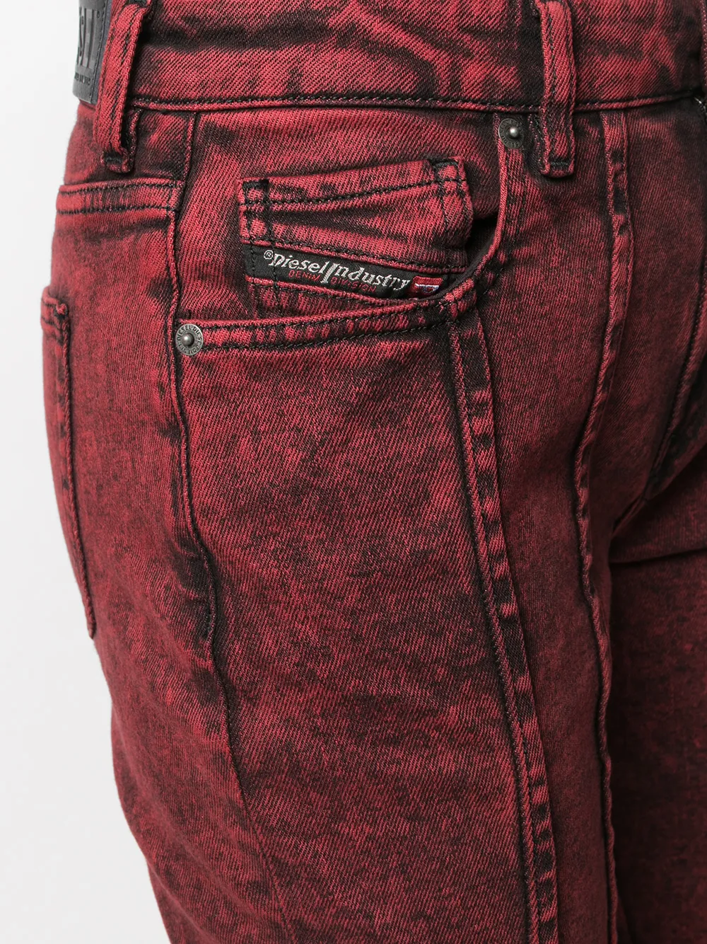 Diesel Slim-fit jeans Rood