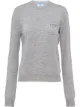 Image 1 of Prada logo-print long-sleeve jumper