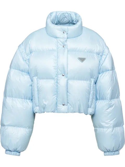 Shop blue Prada removable sleeves 