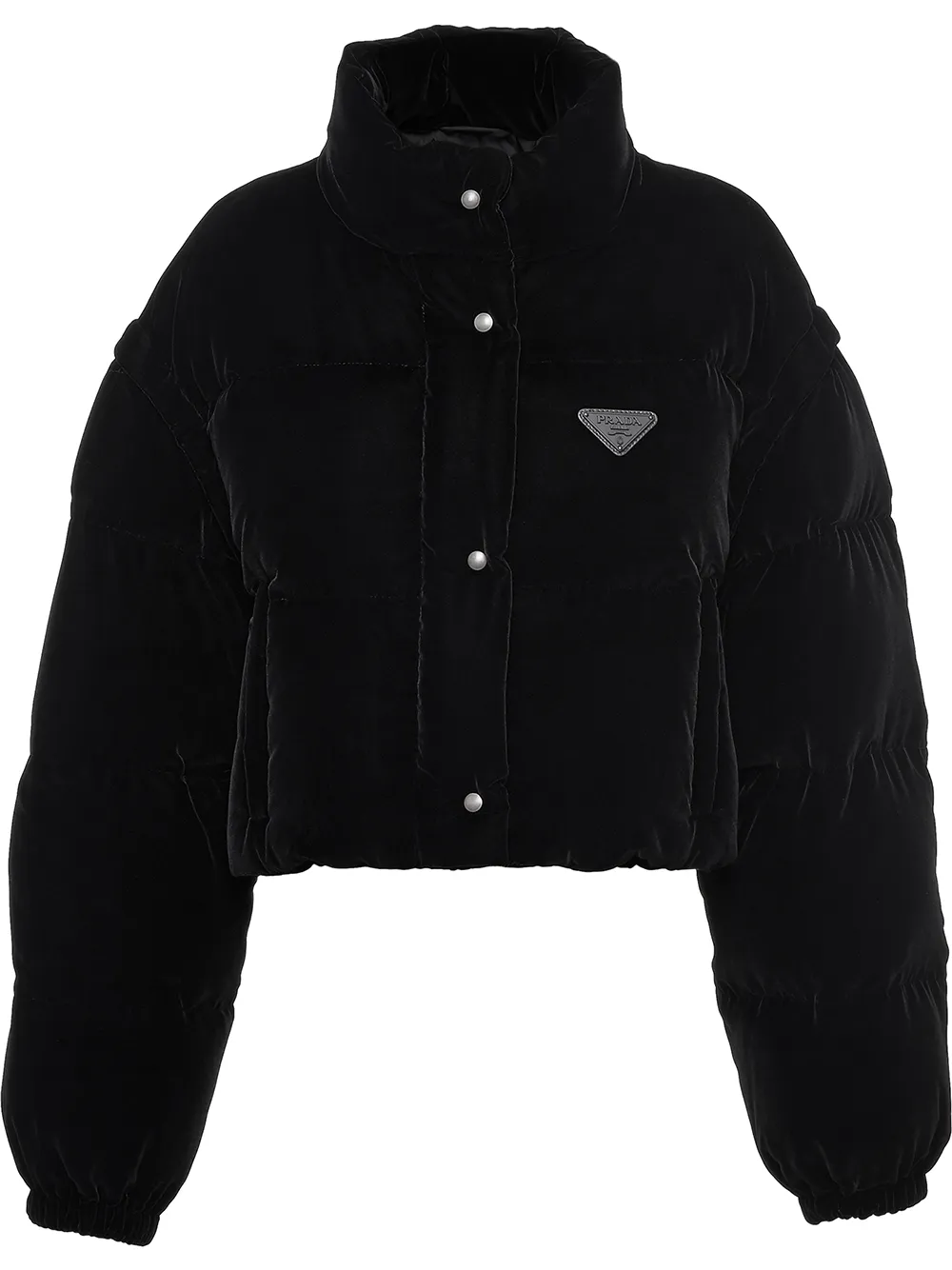 Shop Prada velvet puffer jacket with Express Delivery - FARFETCH