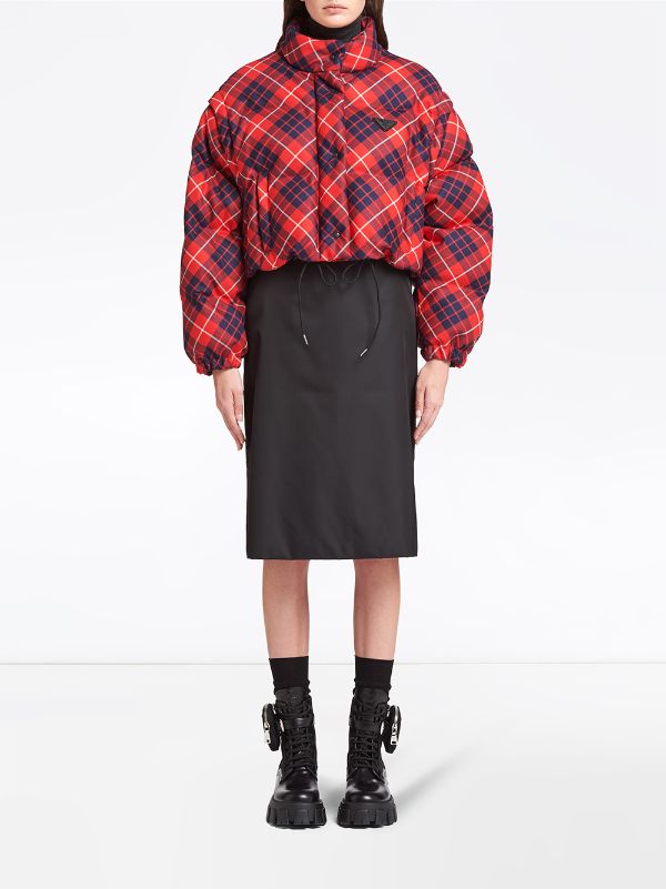 prada plaid puffer