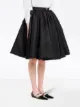 Prada logo-plaque flared skirt