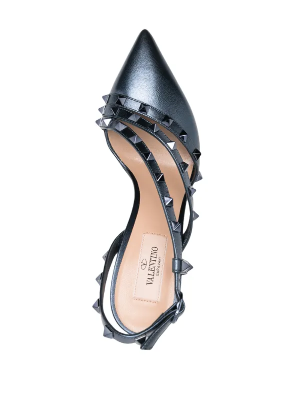 valentino garavani rockstud slingback 100mm pump