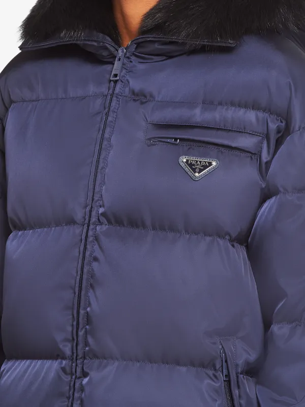 Prada Gabardine Puffer Jacket - Blue