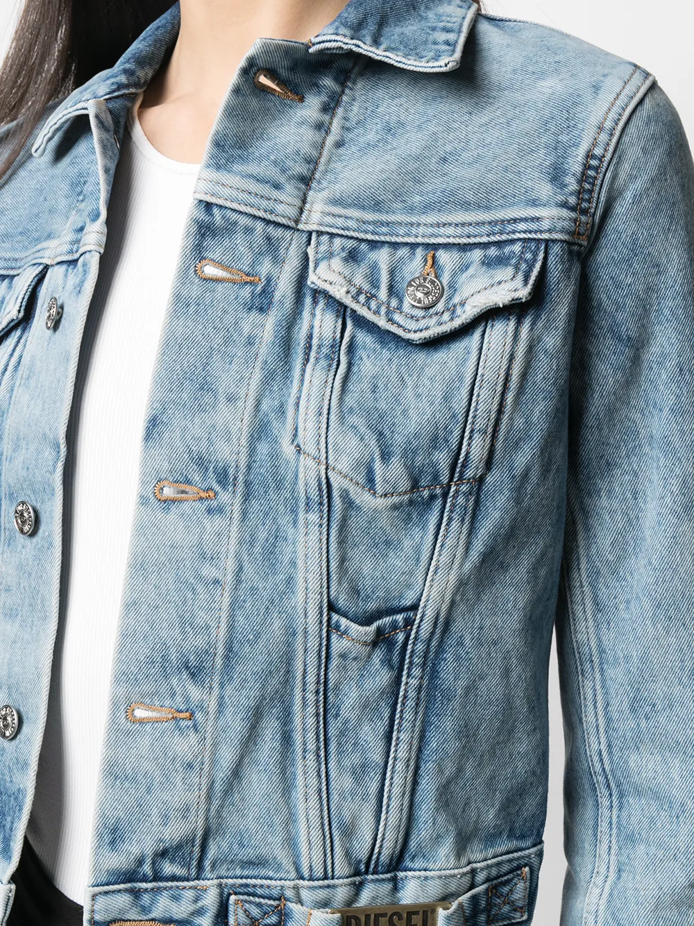 stonewash cropped denim jacket 