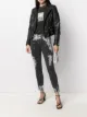Image 2 of Diesel quilted-sleeves leather biker jacket