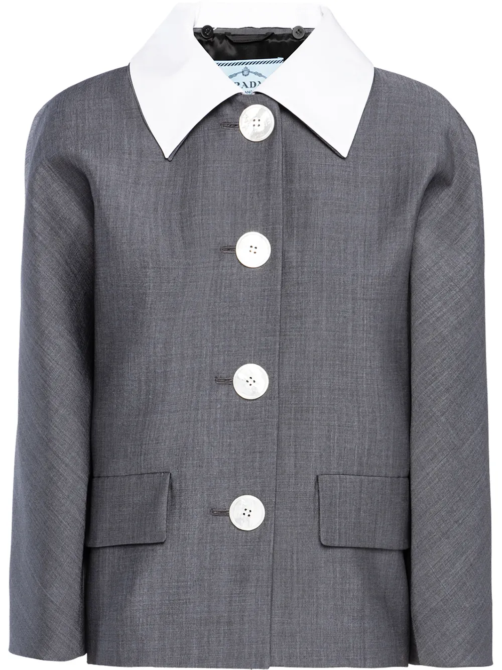 Prada Cropped button-up Jacket - Farfetch