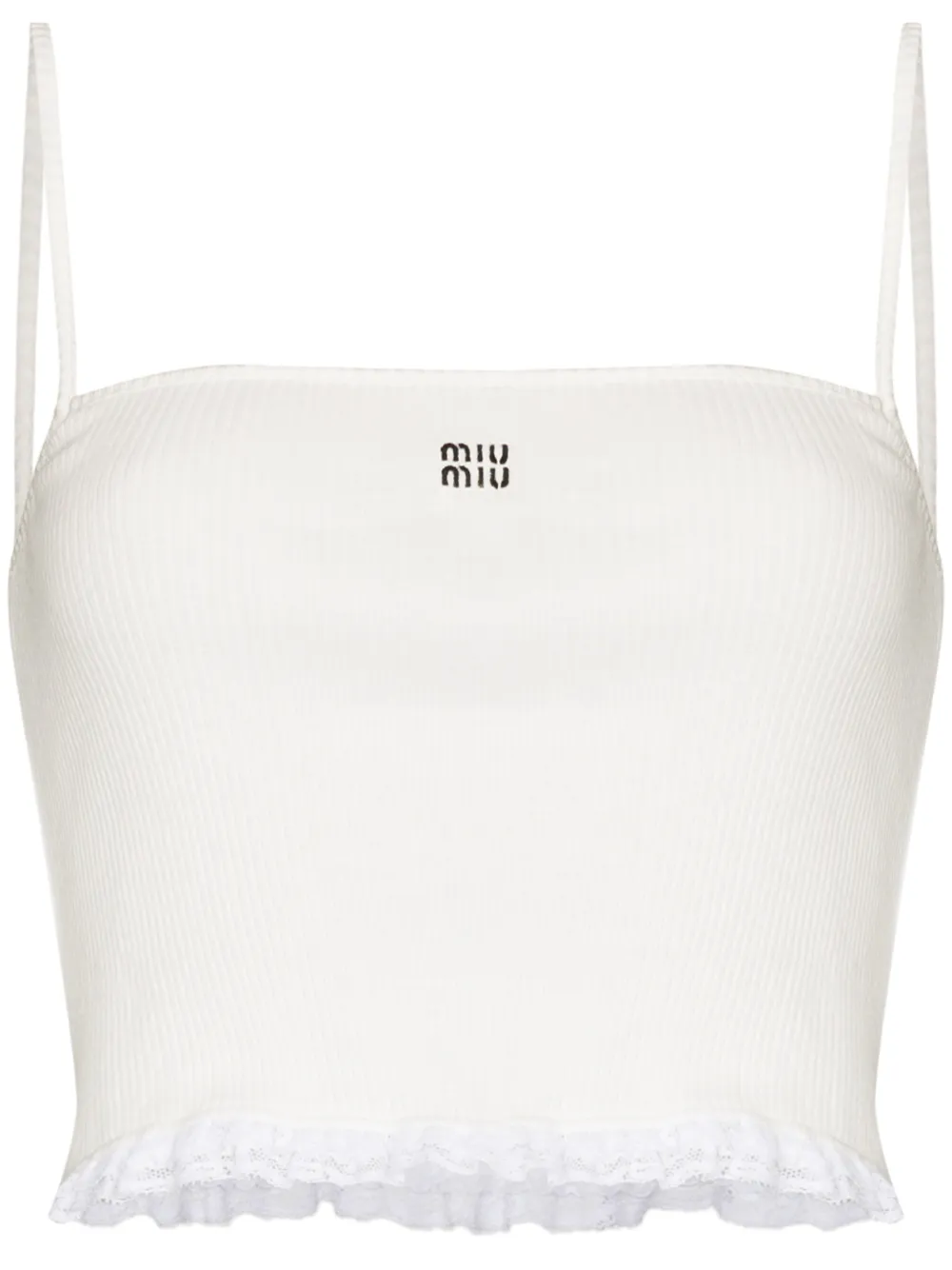 Image 1 of Miu Miu cropped vest top