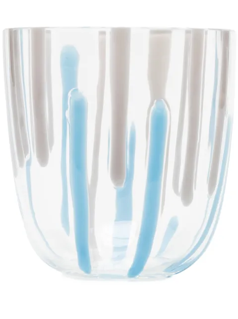 Carlo Moretti vaso con motivo de rayas abstractas