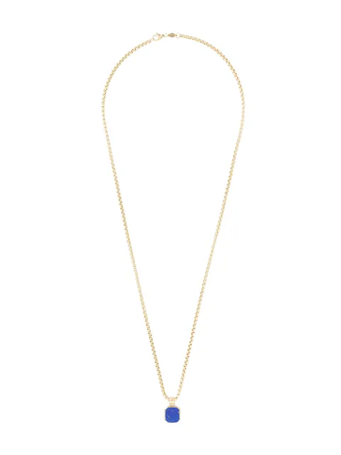 Nialaya Jewelry square lapis lazuli pendant chain necklace
