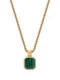 Nialaya Jewelry square malachite pendant necklace - Gold