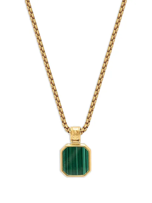 Collier à pendentif carré à malachite - Nialaya Jewelry - Modalova