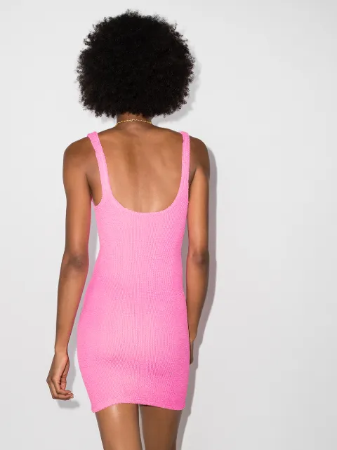 Shop Hunza G fitted knitted tank dress 
