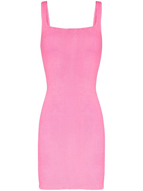 Hunza G fitted knitted tank dress