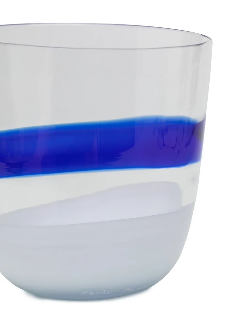 Carlo Moretti Glas Mit Streifen   Weiß 