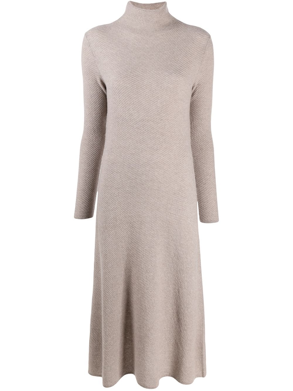 Shop Agnona Cashmere Midi Dress In Neutrals