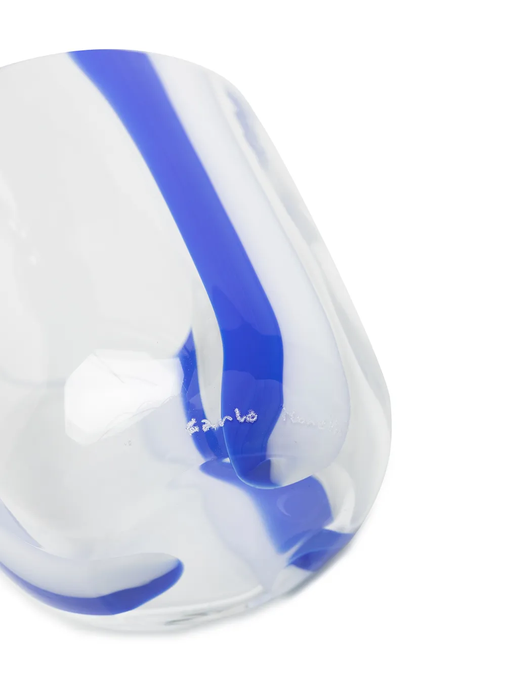 Carlo Moretti Abstract Stripe Print Glass | White | FARFETCH CA