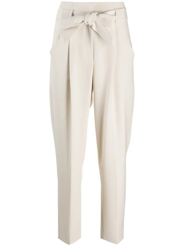 high rise tie waist pants