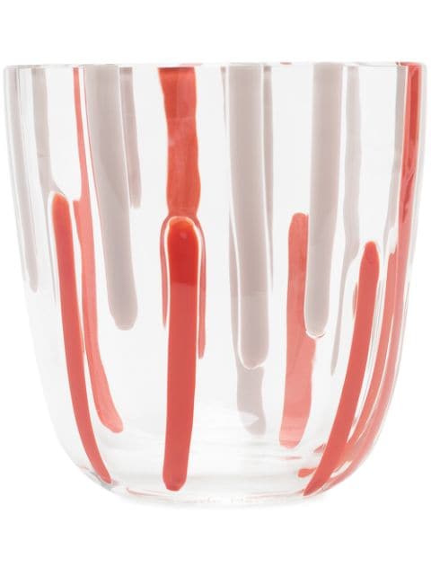 Carlo Moretti abstract stripe print glass