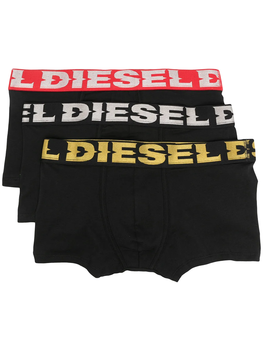 Diesel 3er-Set 'UMBX-Damien' Shorts - Schwarz