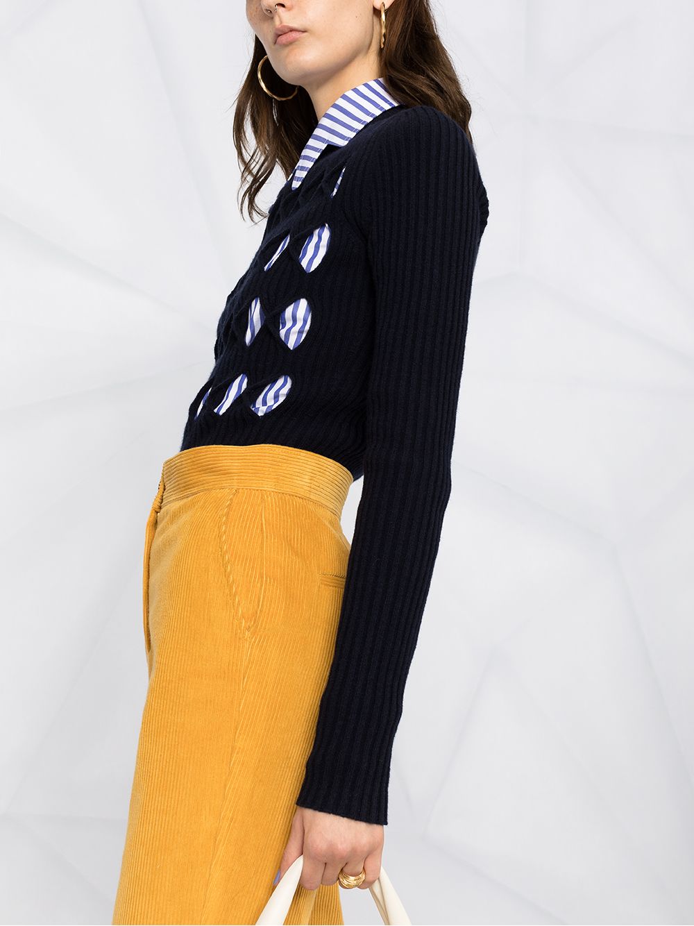 фото Victoria beckham свитер с круглым вырезом и узором аргайл