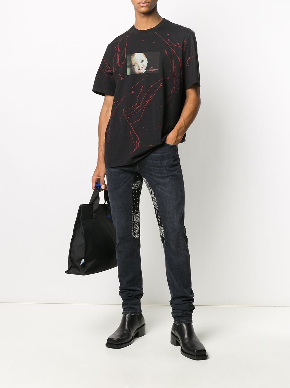 MSGM T-shirt met fotoprint - Zwart