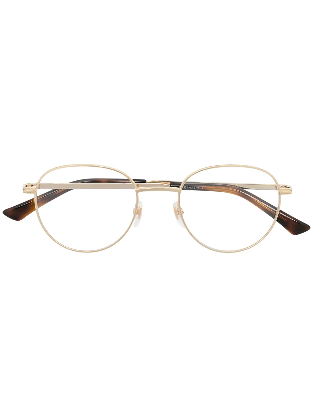 

Gucci Eyewear striped round-frame glasses - Gold