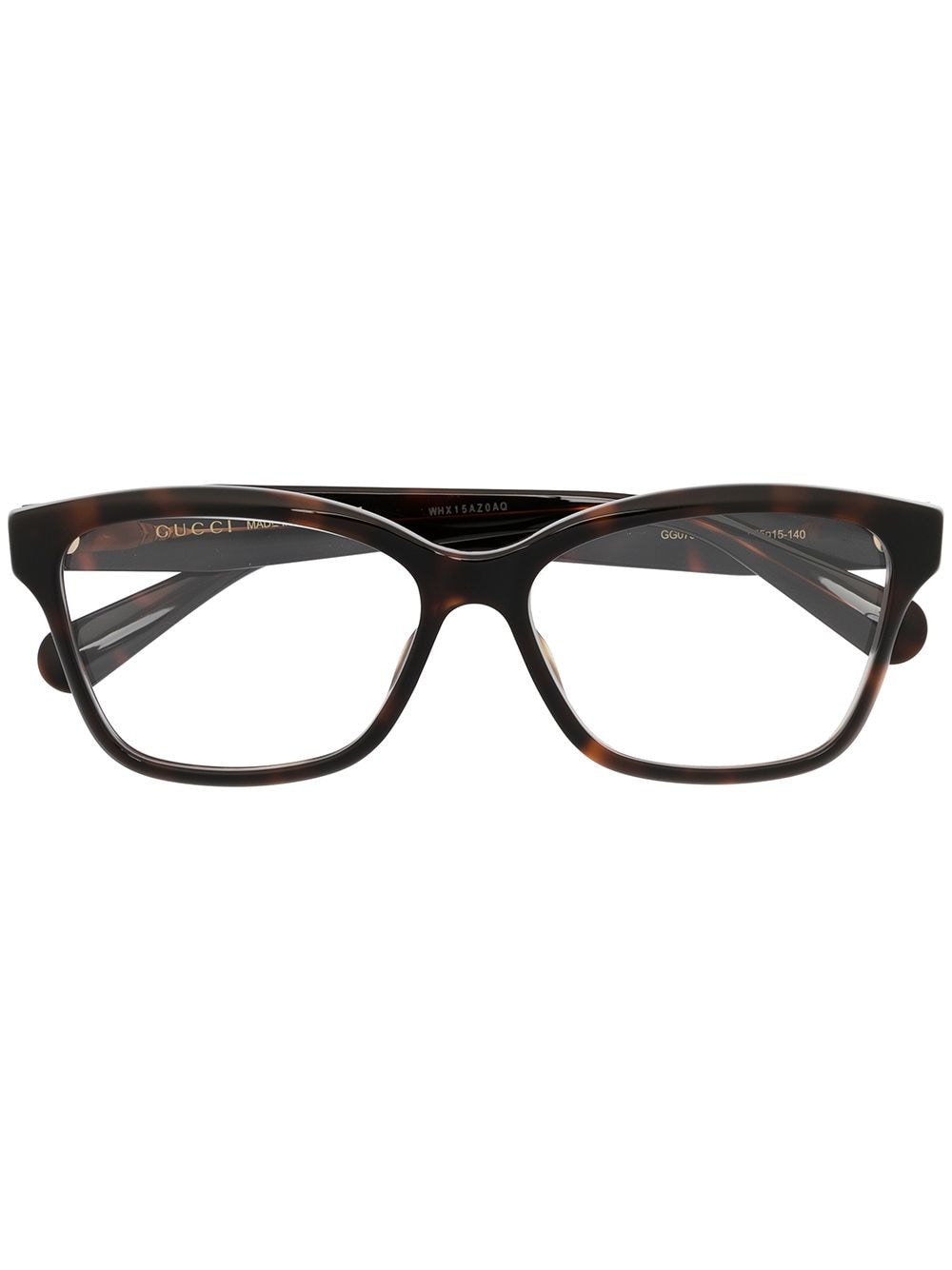 Gucci Tortoiseshell Square-frame Glasses In Brown