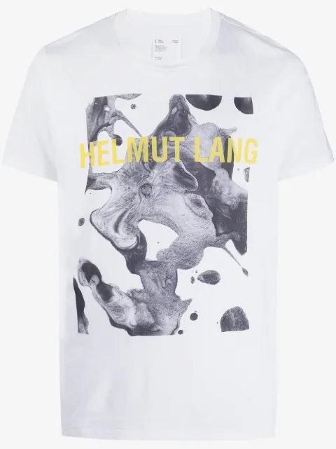 Helmut Lang playera con logo estampado