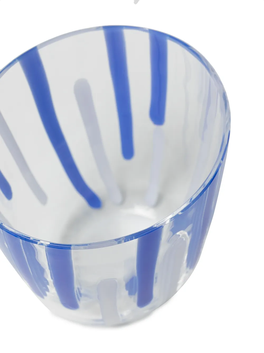  Carlo Moretti Abstract Stripe Pattern Glass - White 