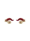 Dolce & Gabbana 18kt yellow gold ruby Good Luck cufflinks