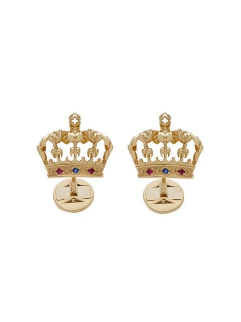 Dolce & Gabbana 18kt yellow gold crown cufflinks