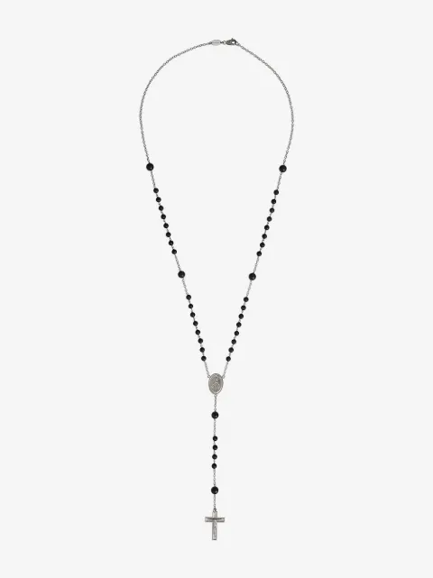 Dolce & Gabbana 18K white gold Sicily Rosary jade necklace